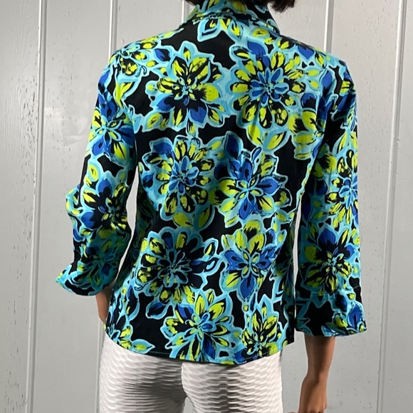 *Draper’s & Damons Women’s Floral Button Down Shirt Sz PS - Picture 6 of 10